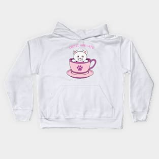 coffee and cats Kids Hoodie